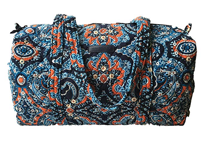 Vera Bradley Small Duffel in Marrakesh with Navy Blue Interior