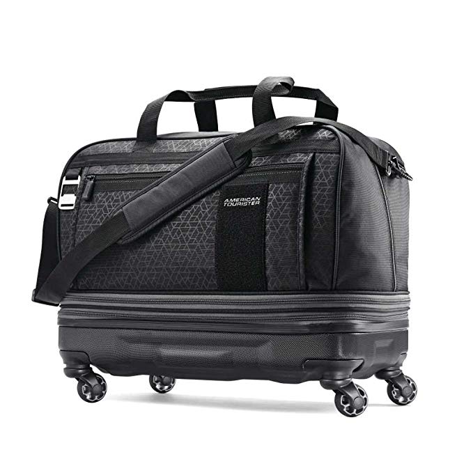 American Tourister Pearce Hybrid Expandable Wheeled Duffel, Black Print