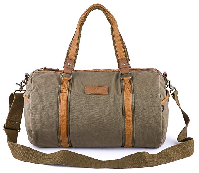 Gootium Canvas Duffel Bag - Travel Duffle Weekender Shoulder Bags Gym ...