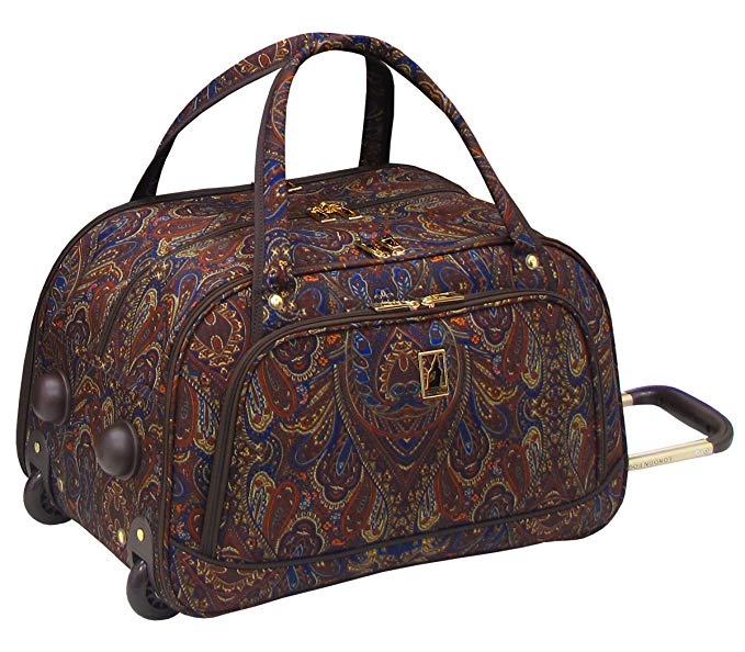 London Fog Soho 19 Inch International Wheeled Club Bag, Brown Paisley, One Size