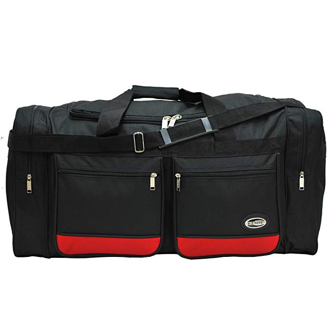 30-Inch Two-Tone Sports Duffel Bag/Travel Duffel/in 3 Colors (Black/Red ...